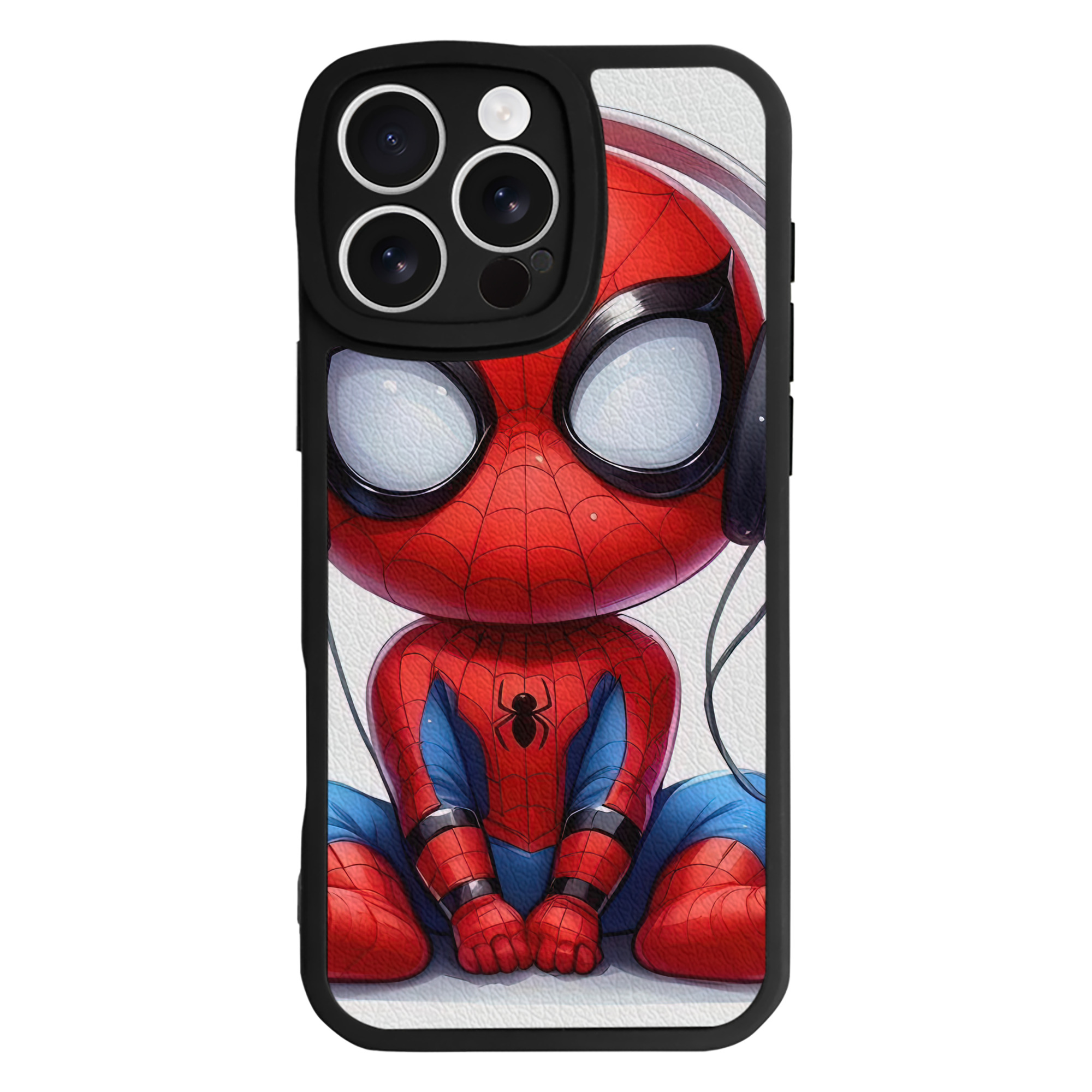 （画像用） Spider Man スパイダーマン 【iPhone 16シリーズ対応】シリコンスマホケース（レザー調） 材質：シリコン